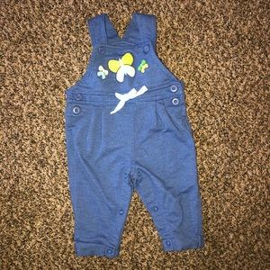 Cute blue butterfly overalls